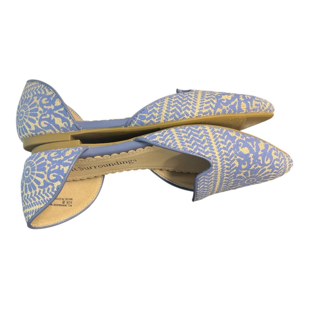 Soft Surroundings Amelia D’Orsay Blue textured flats. Size 8 - Picture 6 of 7